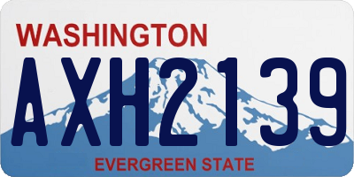 WA license plate AXH2139