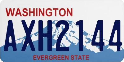 WA license plate AXH2144