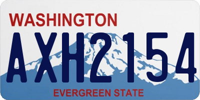 WA license plate AXH2154
