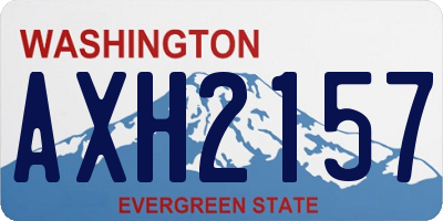 WA license plate AXH2157