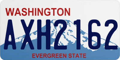 WA license plate AXH2162