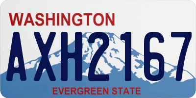 WA license plate AXH2167