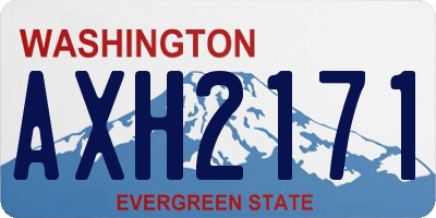 WA license plate AXH2171