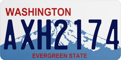 WA license plate AXH2174