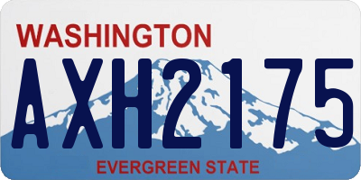 WA license plate AXH2175