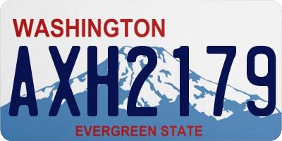 WA license plate AXH2179
