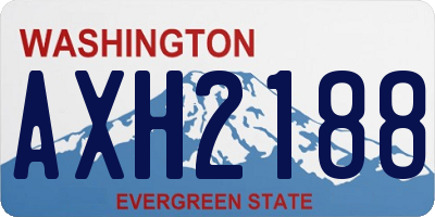 WA license plate AXH2188