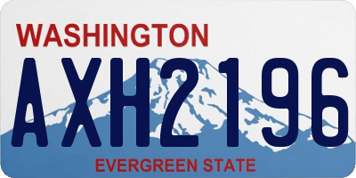 WA license plate AXH2196