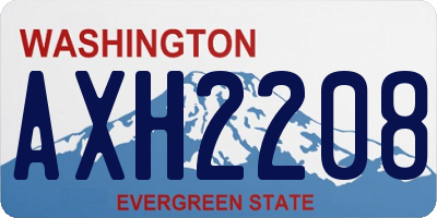 WA license plate AXH2208