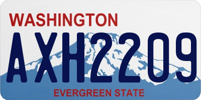 WA license plate AXH2209