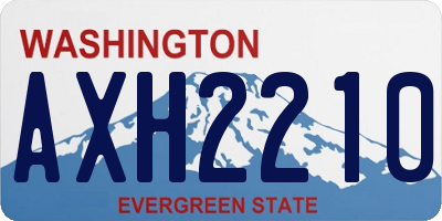 WA license plate AXH2210