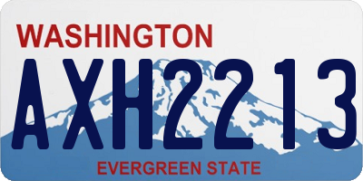 WA license plate AXH2213