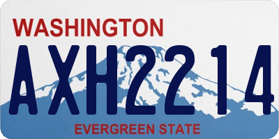 WA license plate AXH2214