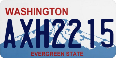 WA license plate AXH2215