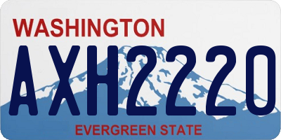 WA license plate AXH2220