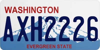 WA license plate AXH2226