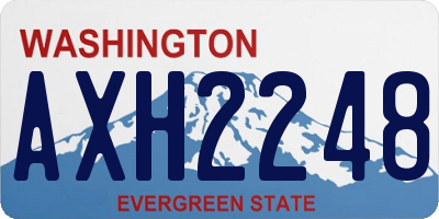 WA license plate AXH2248