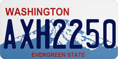 WA license plate AXH2250