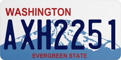 WA license plate AXH2251