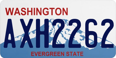 WA license plate AXH2262
