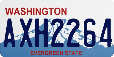 WA license plate AXH2264