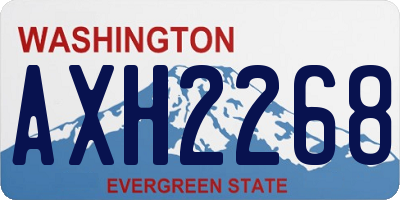 WA license plate AXH2268