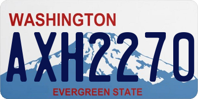 WA license plate AXH2270