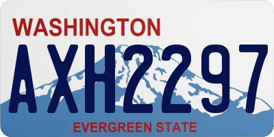WA license plate AXH2297