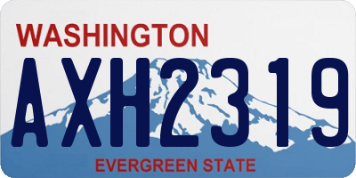 WA license plate AXH2319