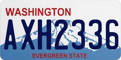 WA license plate AXH2336