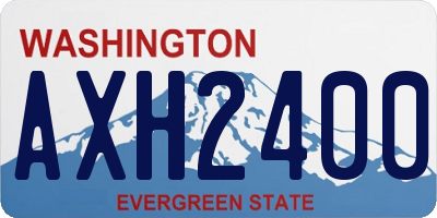 WA license plate AXH2400