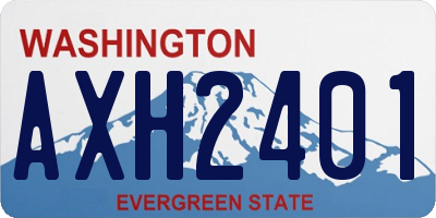 WA license plate AXH2401