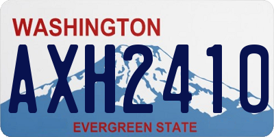 WA license plate AXH2410