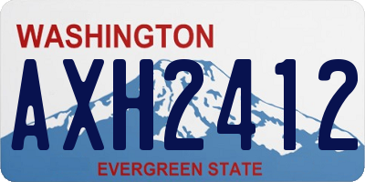 WA license plate AXH2412