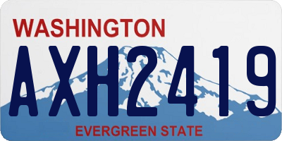 WA license plate AXH2419