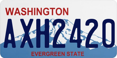 WA license plate AXH2420