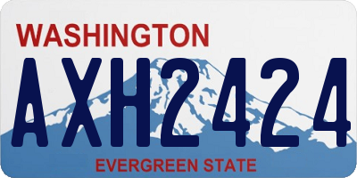WA license plate AXH2424