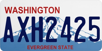 WA license plate AXH2425