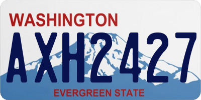 WA license plate AXH2427