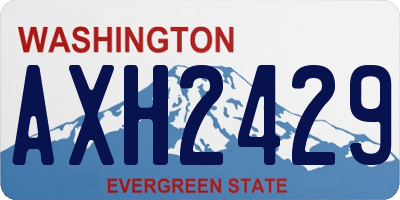 WA license plate AXH2429