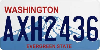 WA license plate AXH2436