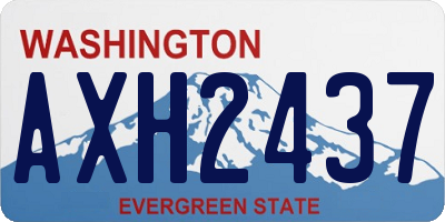 WA license plate AXH2437