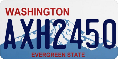 WA license plate AXH2450