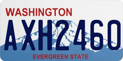 WA license plate AXH2460