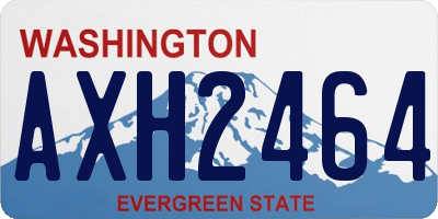 WA license plate AXH2464