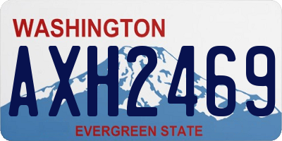 WA license plate AXH2469