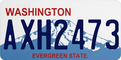 WA license plate AXH2473