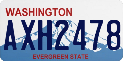 WA license plate AXH2478