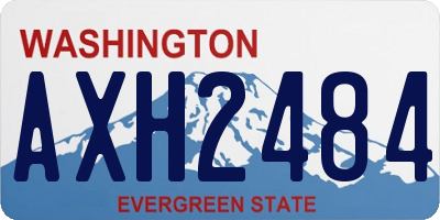 WA license plate AXH2484