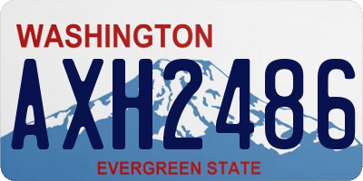 WA license plate AXH2486